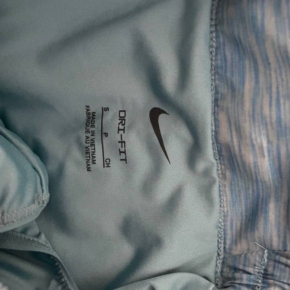 Nike Women’s One Dri-Fit Mid-Rise 3” Brief Lined Blue SpaceDye Shorts Sz S NWT - Picture 6 of 8